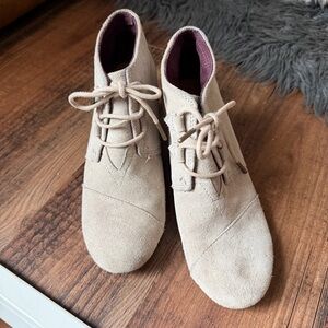 Women's Tan Suede Ankle Boots by Toms